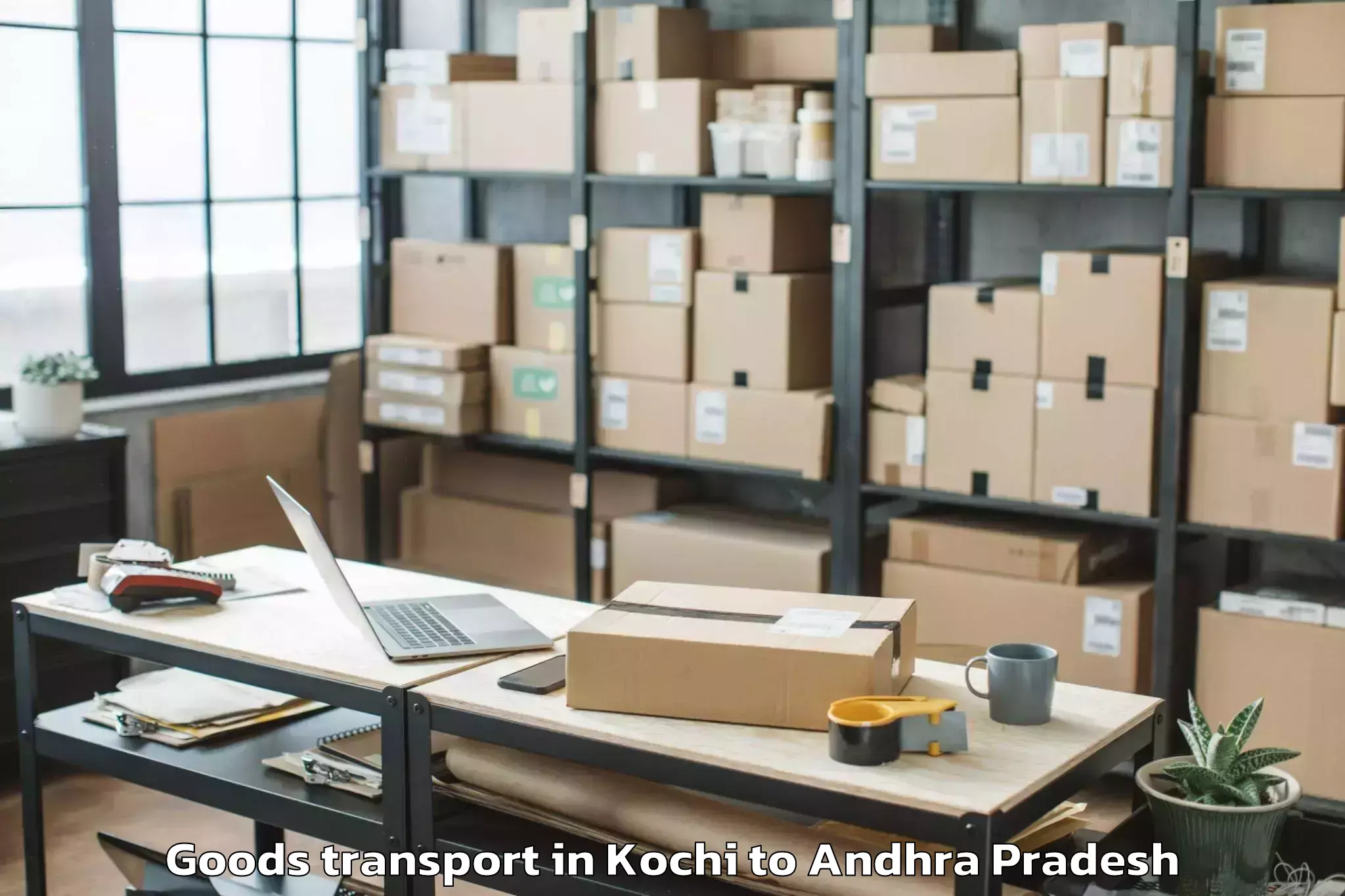 Book Kochi to Pedaparupudi Goods Transport Online